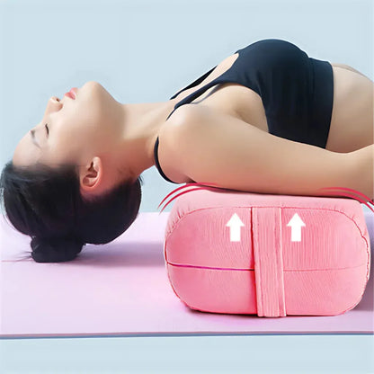 Comfort Fit Yoga Pillow Bolster For Restorative Support - Pink