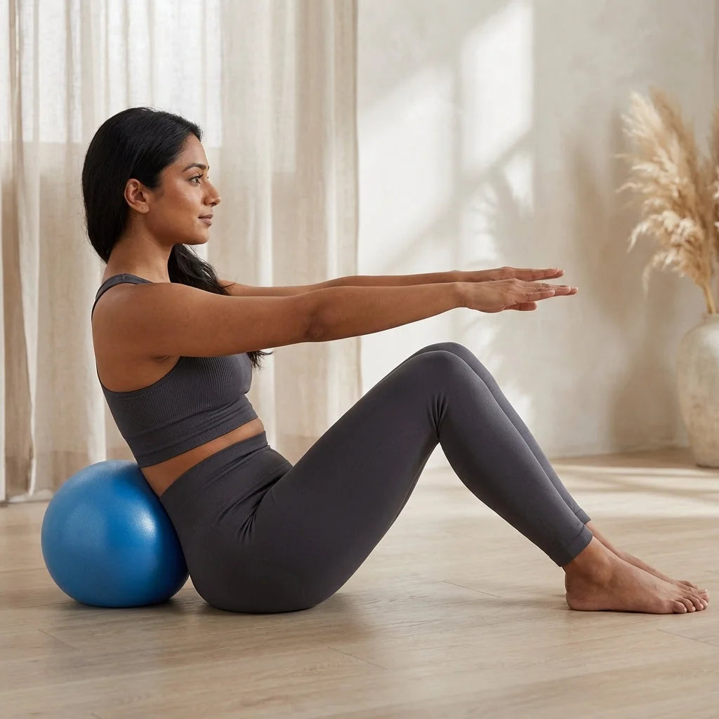Compact 9 Yoga Ball For Core And Balance Training