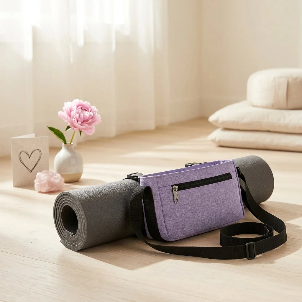 Compact Mat Carrier With Pockets For Everyday Fitness