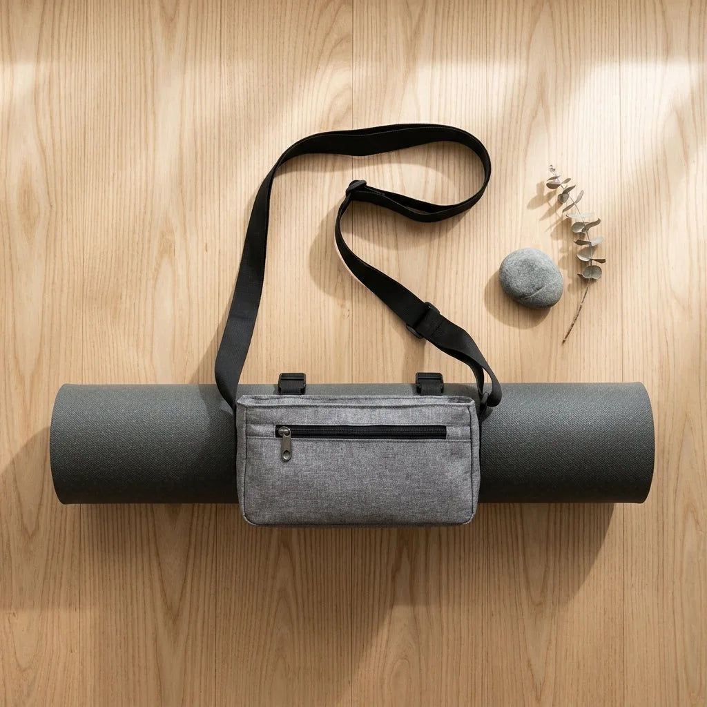 Compact Mat Carrier With Pockets For Everyday Fitness