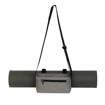 Compact Mat Carrier With Pockets For Everyday Fitness - Grey