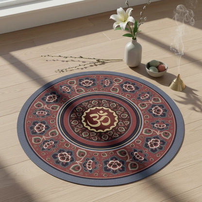 Compact Natural Rubber Circle Yoga Mat