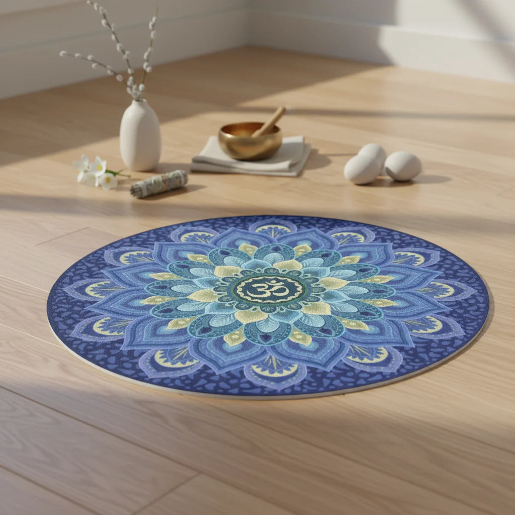 Compact Natural Rubber Circle Yoga Mat