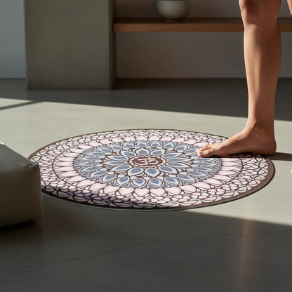 Compact Natural Rubber Circle Yoga Mat
