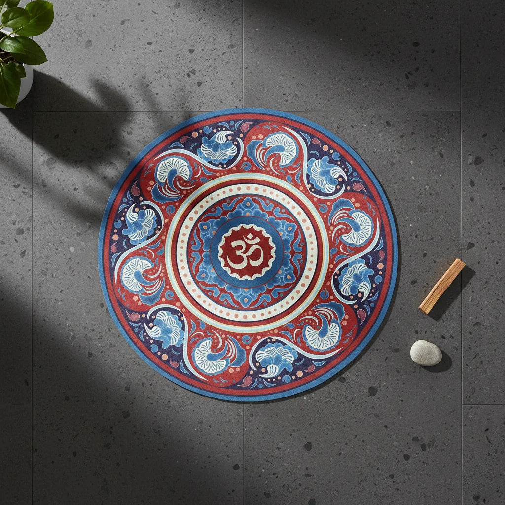 Compact Natural Rubber Circle Yoga Mat