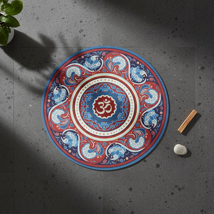 Compact Natural Rubber Circle Yoga Mat