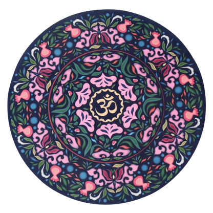Compact Natural Rubber Circle Yoga Mat - Style B / 60x60 cm