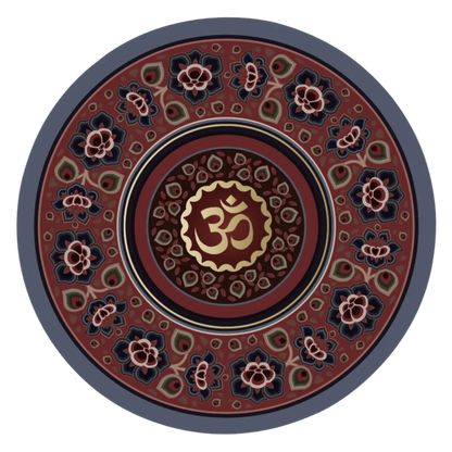 Compact Natural Rubber Circle Yoga Mat - Style D / 60x60 cm