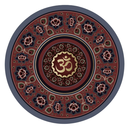 Compact Natural Rubber Circle Yoga Mat - Style D / 60x60 cm
