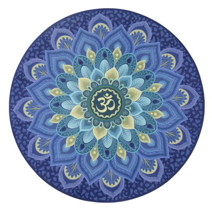Compact Natural Rubber Circle Yoga Mat - Style F / 60x60 cm