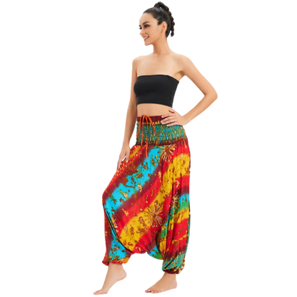 Convertible Female Drop Crotch Pants Romper