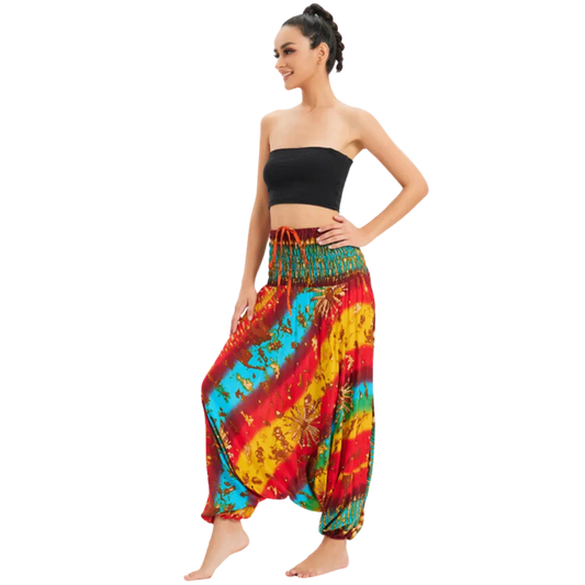 Convertible Female Drop Crotch Pants Romper