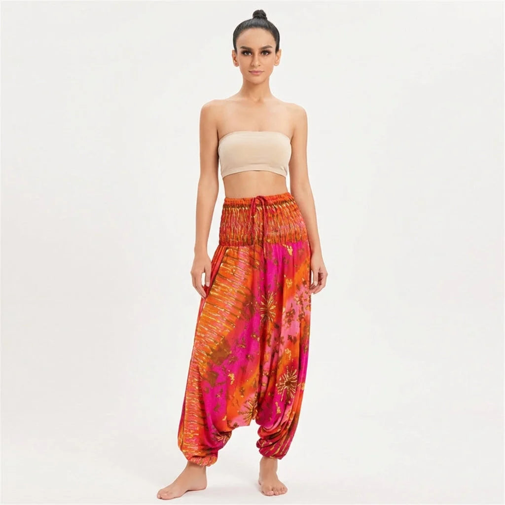 Convertible Female Drop Crotch Pants Romper