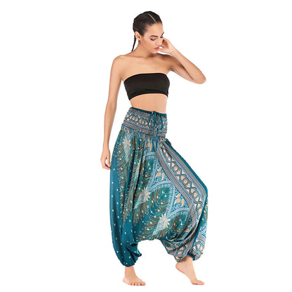 Convertible Ladies Drop Crotch Pants Romper Style