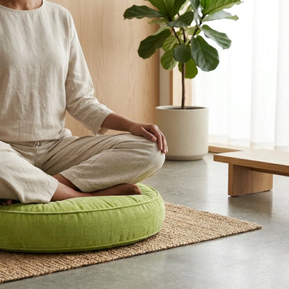 Corduroy Yoga Meditation Cushion For Mindful Seating