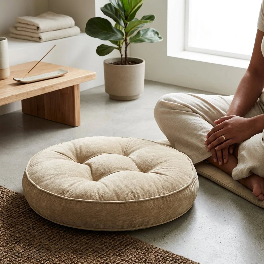 Corduroy Yoga Meditation Cushion For Mindful Seating