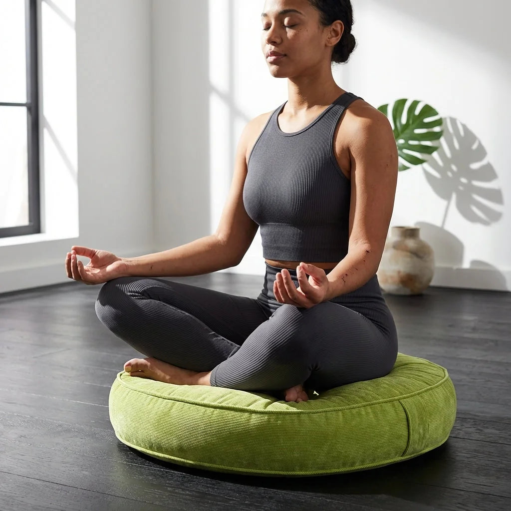 Corduroy Yoga Meditation Cushion For Mindful Seating