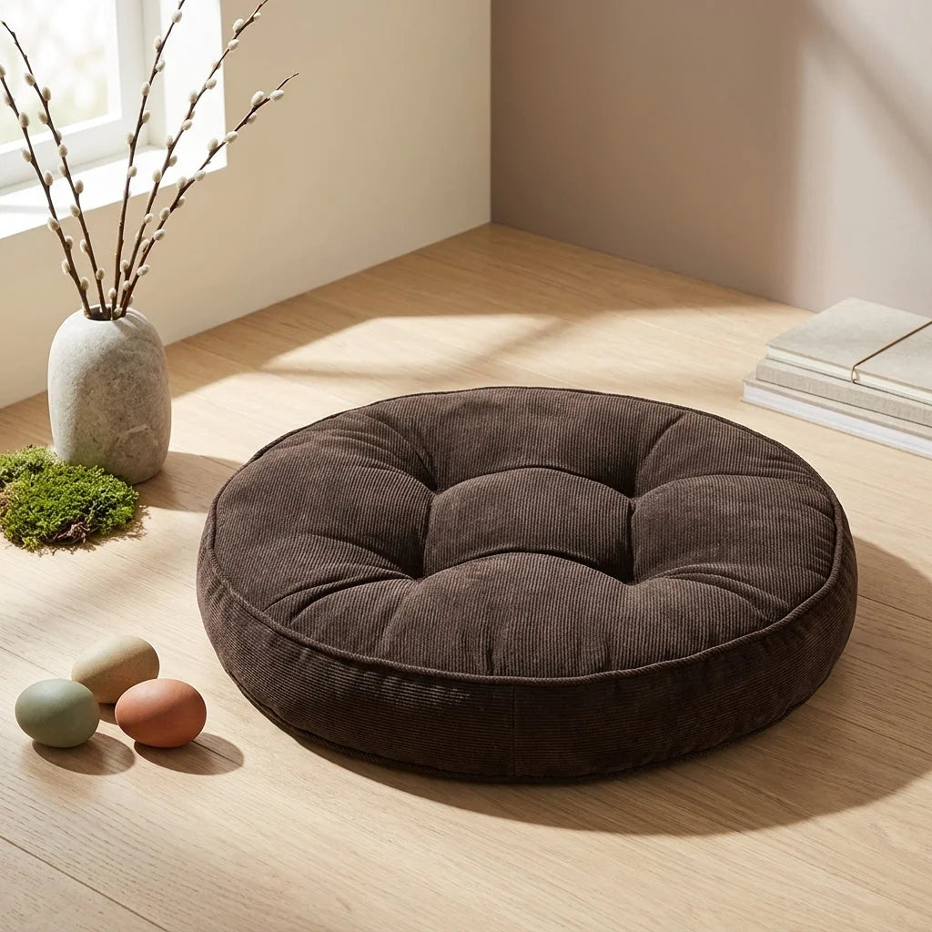 Corduroy Yoga Meditation Cushion For Mindful Seating