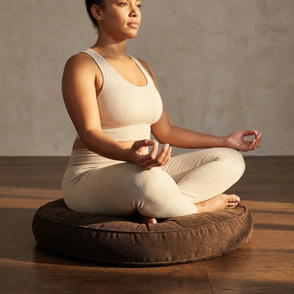 Corduroy Yoga Meditation Cushion For Mindful Seating