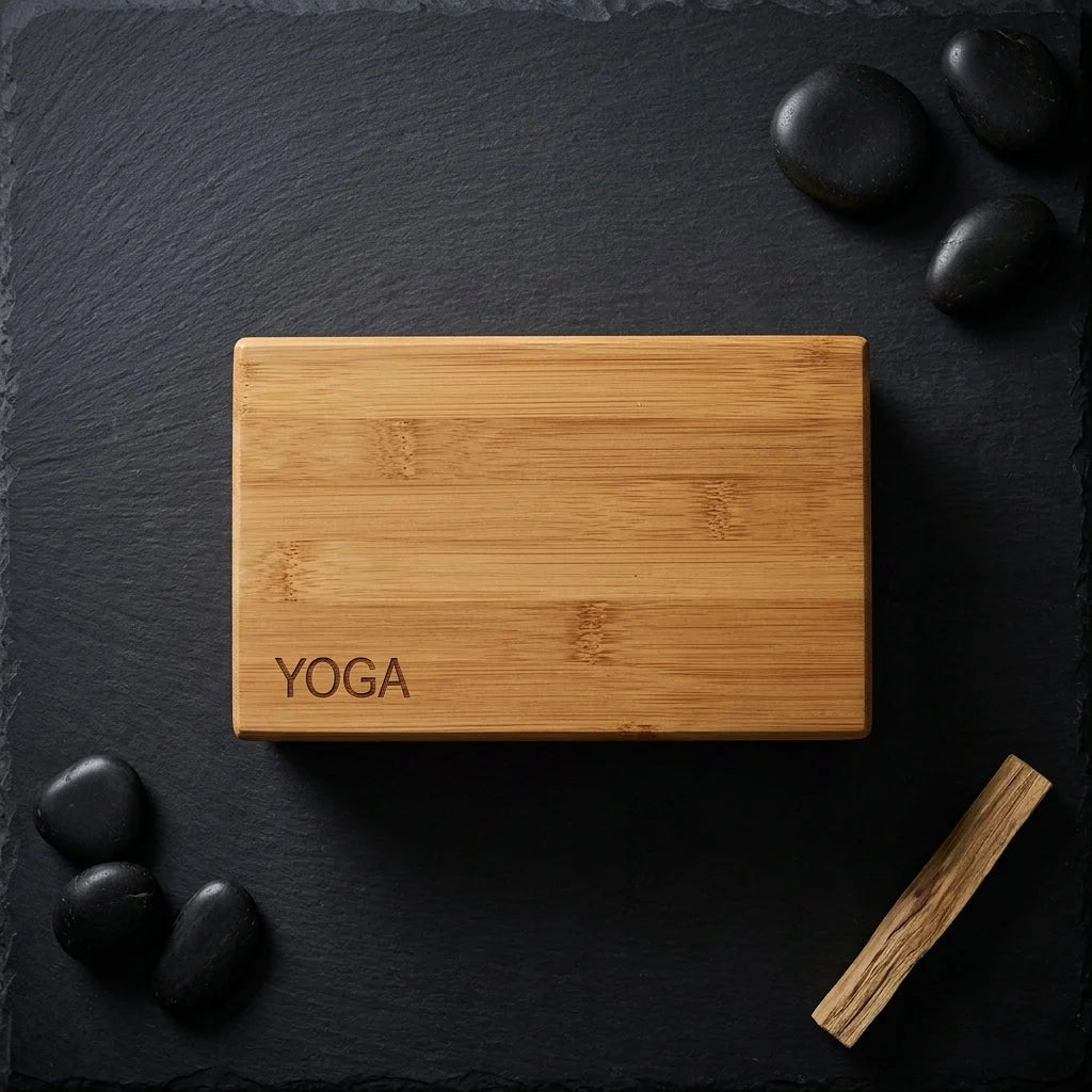 Cork Yoga Block With Bamboo Core For Steady Balance - 23x15x7.6 cm