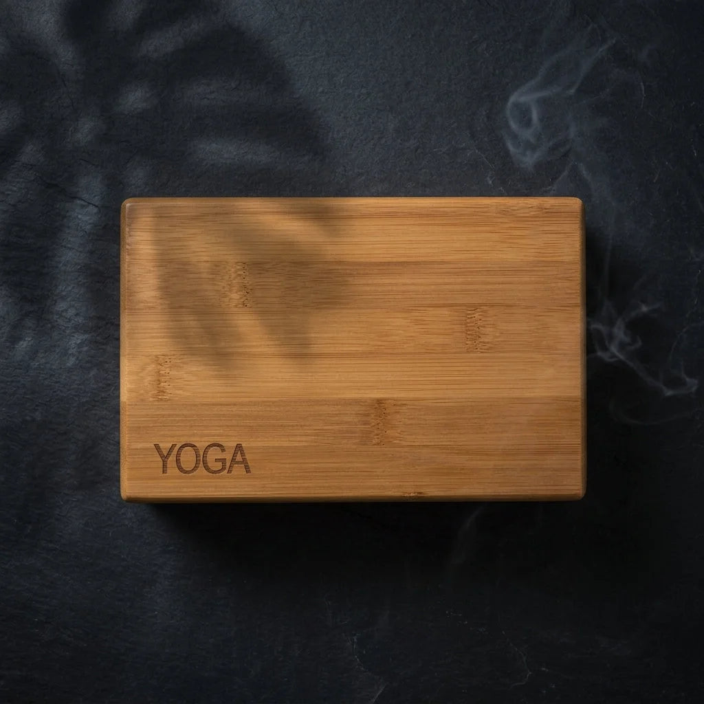 Cork Yoga Block With Bamboo Core For Steady Balance - 23x15x7.6 cm