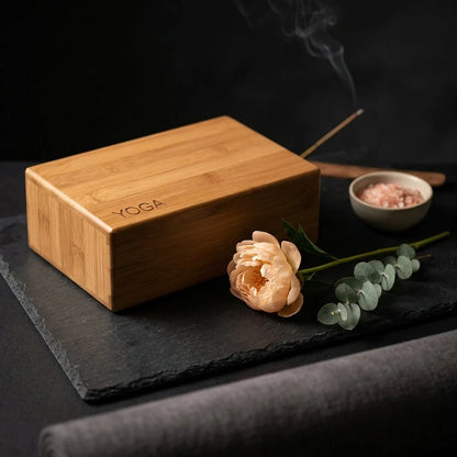 Cork Yoga Block With Bamboo Core For Steady Balance - 23x15x7.6 cm