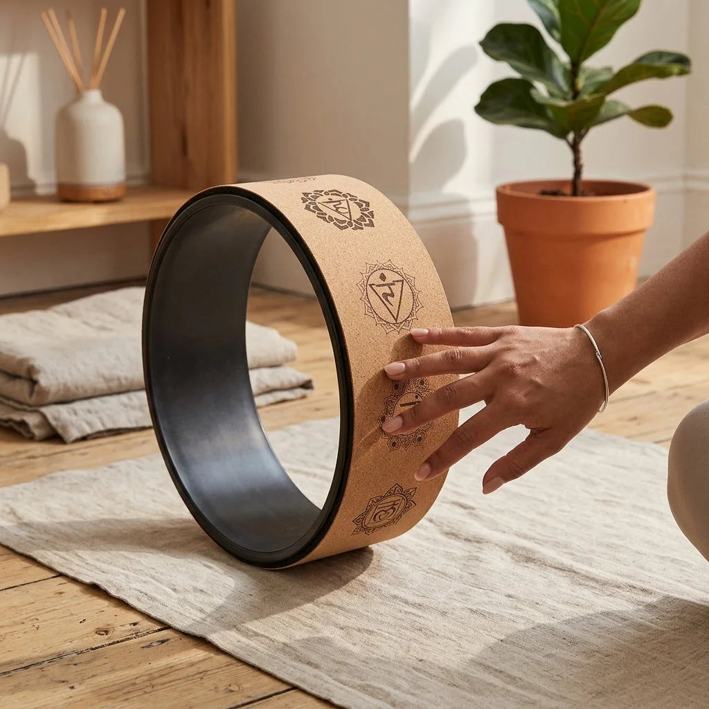 Cork Yoga Wheel For Balance Flexibility And Relief