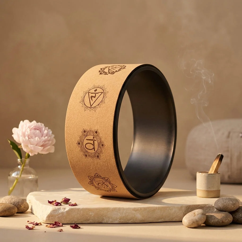 Cork Yoga Wheel For Balance Flexibility And Relief