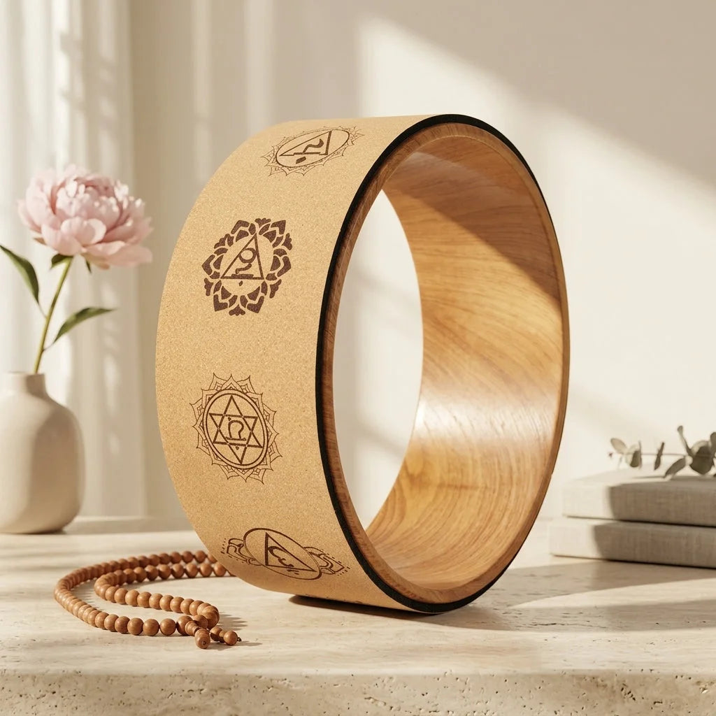 Cork Yoga Wheel For Balance Flexibility And Relief