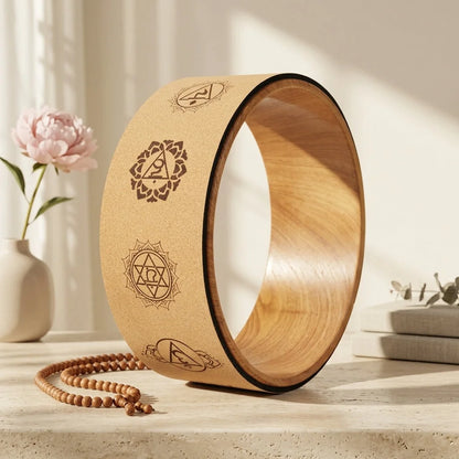 Cork Yoga Wheel For Balance Flexibility And Relief