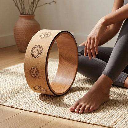Cork Yoga Wheel For Balance Flexibility And Relief