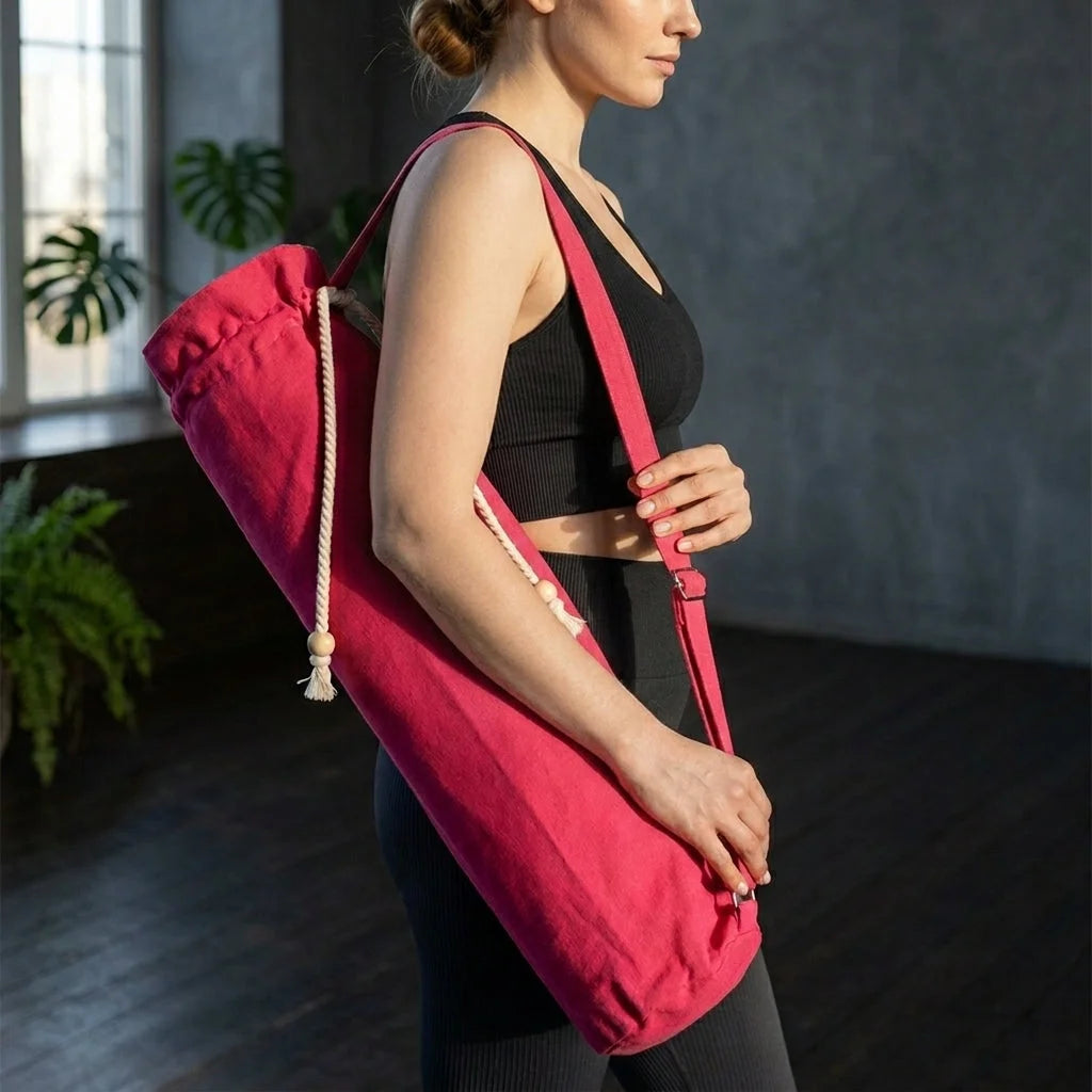 Cotton Carry Yoga Bags With Color Options