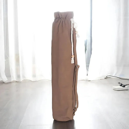 Cotton Carry Yoga Bags With Color Options - Coffee