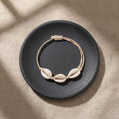 Cowrie Shell Ankle Bracelet With Starfish Charm