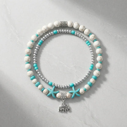 Cowrie Shell Ankle Bracelet With Starfish Charm