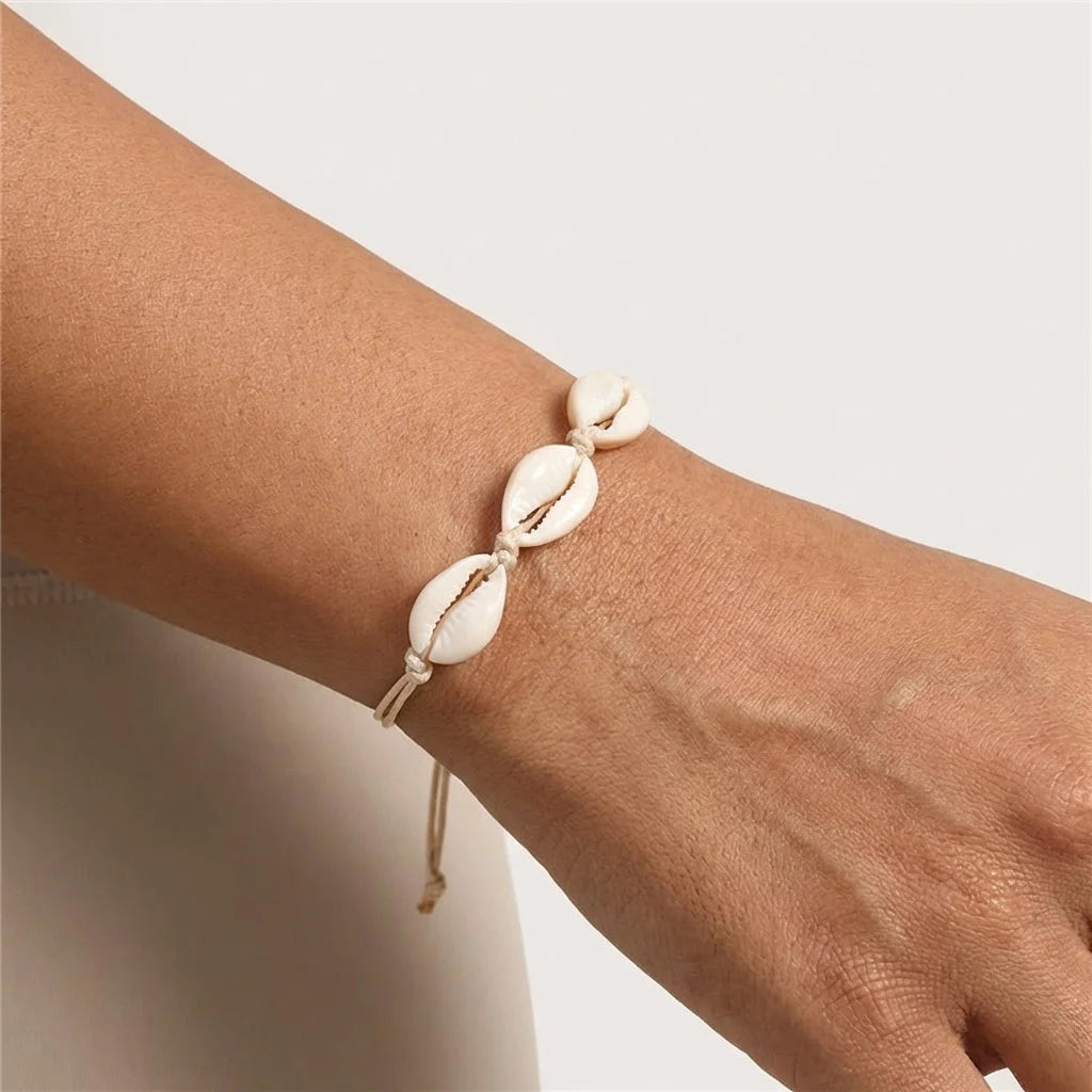 Cowrie Shell Ankle Bracelet With Starfish Charm