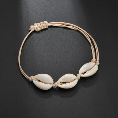 Cowrie Shell Ankle Bracelet With Starfish Charm - Style C