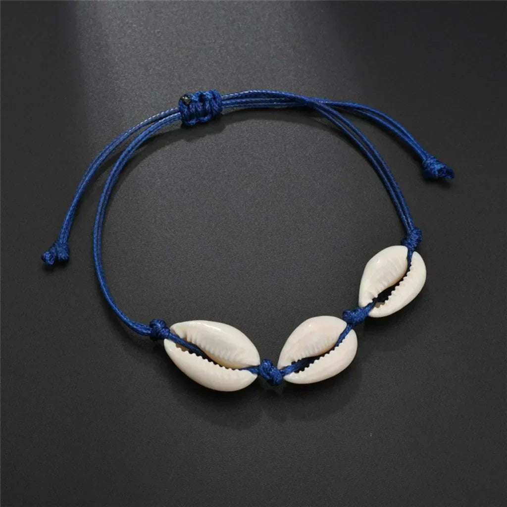 Cowrie Shell Ankle Bracelet With Starfish Charm - Style E