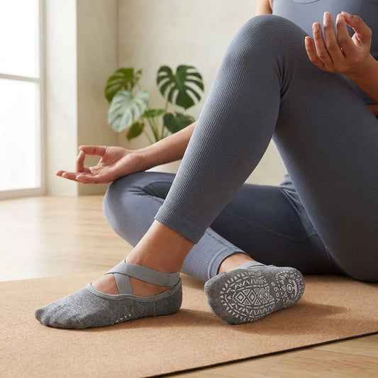 Cross Belt Barre Socks For Women