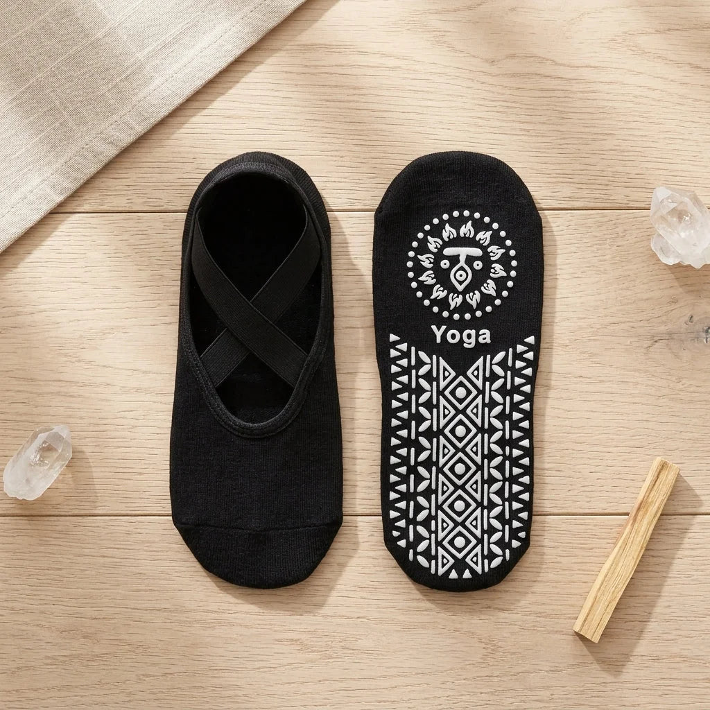 Cross Belt Barre Socks For Women