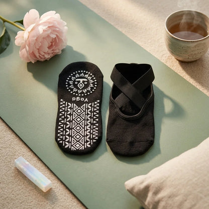 Cross Belt Barre Socks For Women