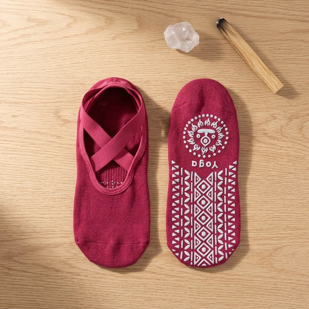 Cross Belt Barre Socks For Women