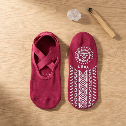 Cross Belt Barre Socks For Women