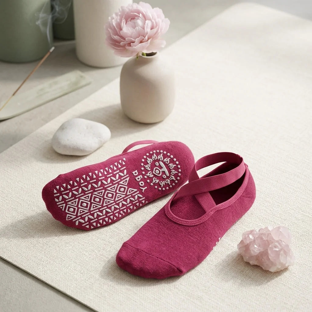 Cross Belt Barre Socks For Women