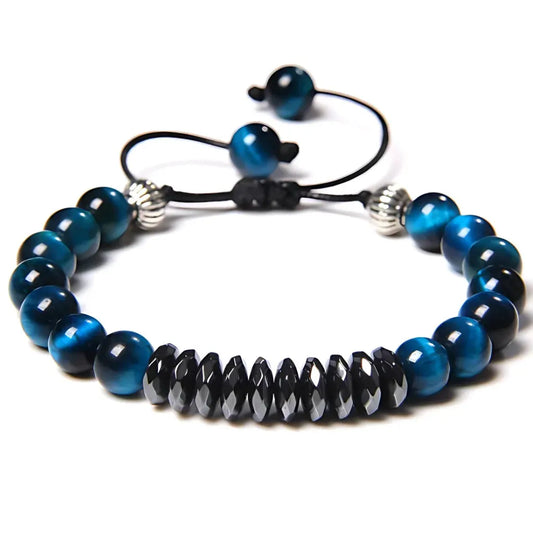 Crown Accent Beaded Bracelts In Agate Stone - 1 Style