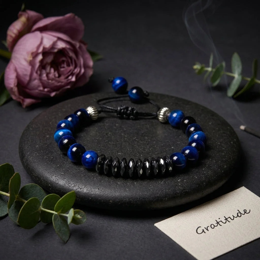 Crown Accent Beaded Bracelts In Agate Stone