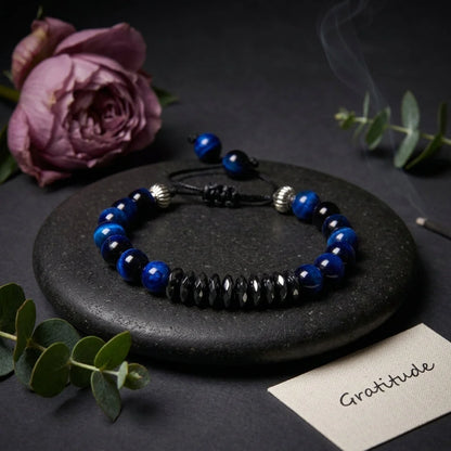 Crown Accent Beaded Bracelts In Agate Stone