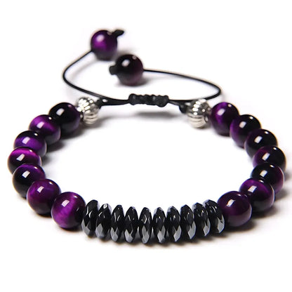 Crown Accent Beaded Bracelts In Agate Stone - 2 Style