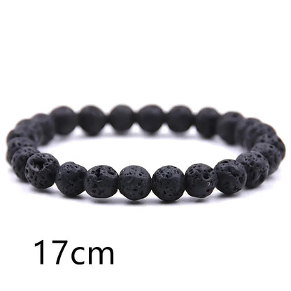 Crystal Stretch Bead Bracelets For Everyday Balance - Black 17cm