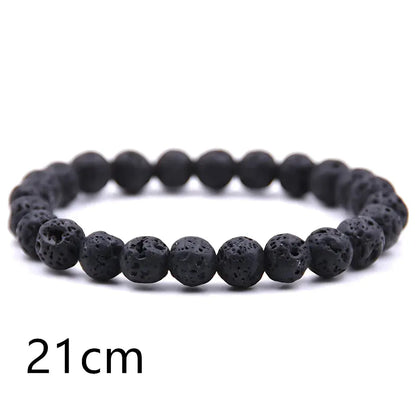 Crystal Stretch Bead Bracelets For Everyday Balance - Black 21cm